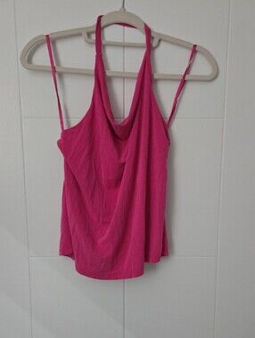 Anthropologie Hot Pink Halter Tank Top